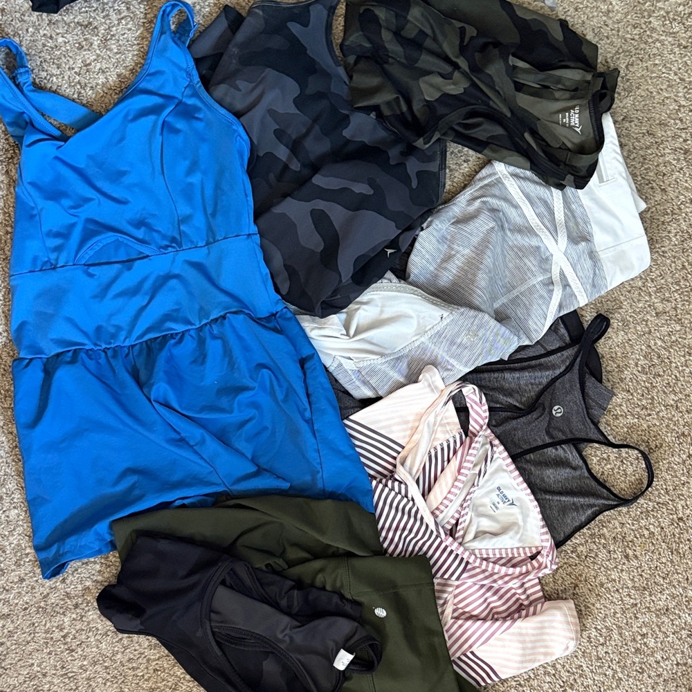 Lululemon old navy 8 piece fitness bundle